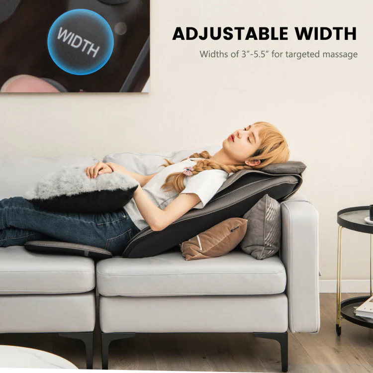 Thai Shiatsu Back Massager Chair Pad Rolling Massage Seat Cushion with Removable Back Flap and Pillow Thai Shiatsu Back Massager Chair Pad Rolling Massage Seat Cushion with Removable Back Flap and Pillow