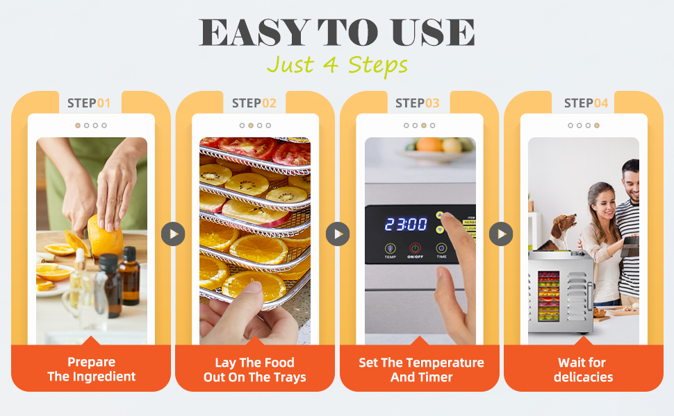 Septree Commercial Large 10 Trays Food Dehydrator