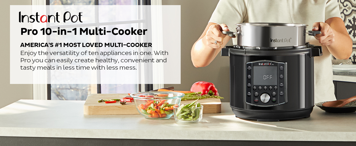 Instant Pot Pro 8 QT 10-in-1 Pressure Cooker,Rice/Grain Cooker