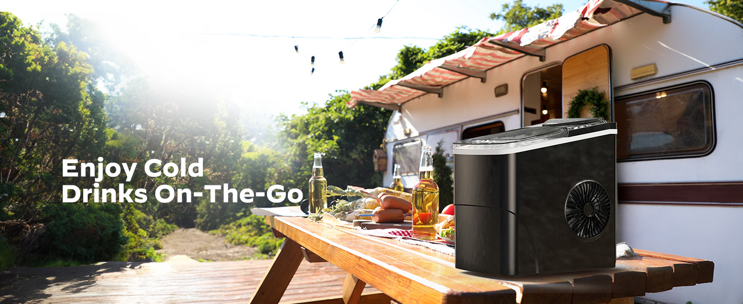 Smart Countertop Ice Maker,Compact Wi-Fi Ice Maker with App Control,9 Cubes in 6 Mins,26 lbs per Day