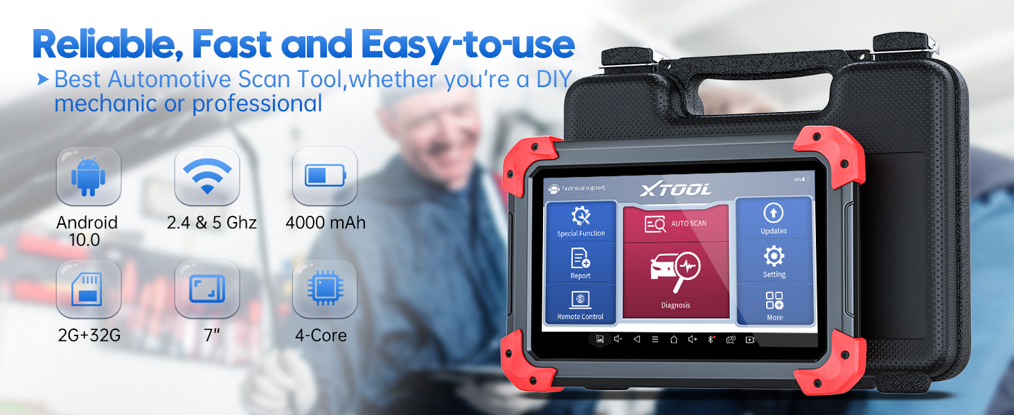 Bidirectional Scan Tool: 2024 Newest Automotive Scanner Diagnostic Tool with ECU Coding,Active Tests,All System Scan,36+ Resets,Crankshaft Relearn,Android 10,3-Year Updates