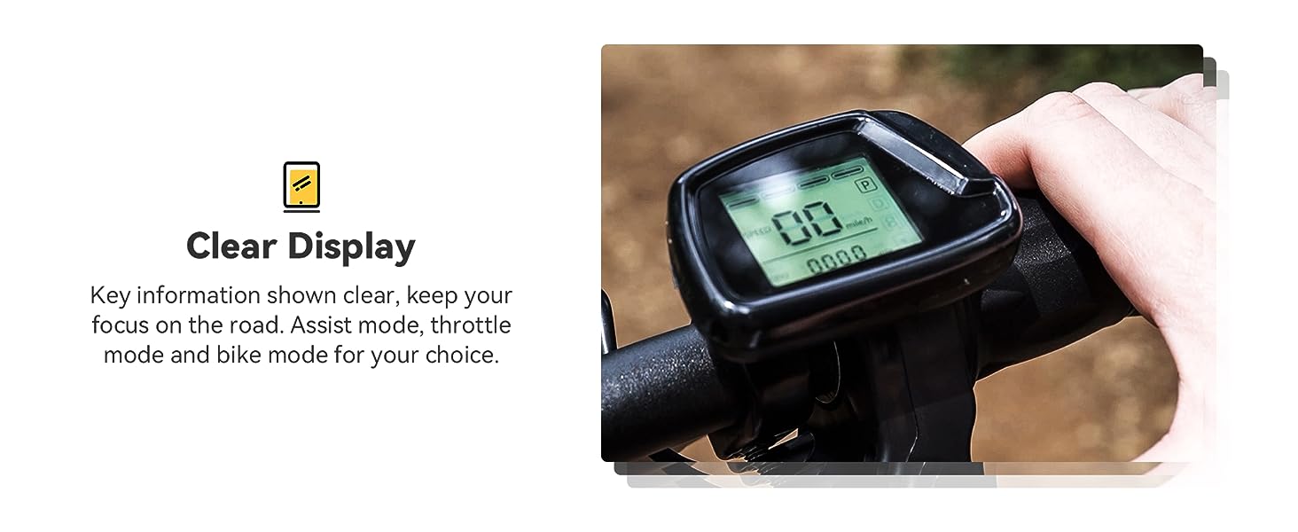 Jasion EB3 Electric Bike Adults 21mph,500W Peak Motor,270Wh Battery,Rear Suspension,3 Levels Assist,14