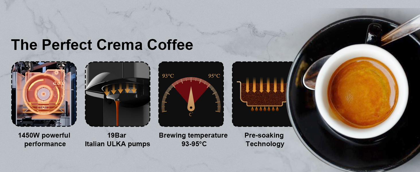 KOTLIE Single Serve Coffee Maker,4 in 1 Espresso Machine