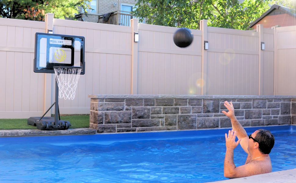 All-In-One Pool Basketball Hoop ?C Includes Composite Basketball,Air Pump,& Tools ?C Matte Black Heavy Duty Set ?C Adjustable Poolside Basketball Goal ?C Made for Kids,Teens,& Adults All-In-One Pool Basketball Hoop ?C Includes Composite Basketball,Air Pump,& Tools ?C Matte Black Heavy Duty Set ?C Adjustable Poolside Basketball Goal ?C Made for Kids,Teens,& Adults