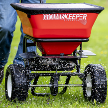 Multi-Purpose Walk Behind Push Spreader 3039632R Grounds Keeper,100 Pound Capacity,Multi Use Tool for Grass Seed,Salt,De-Icer,Fertilizer and Seeds