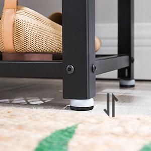 VASAGLE Shoe Bench,Shoe Rack with 2 Shelves,Shoe Organiser,100 x 30 x 45 cm,Entryway Living Room Hallway,Steel Structure,Industrial Style,Rustic Brown and Black LBS078B01