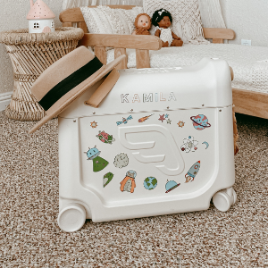 Kids' ride-on luggage and in-flight beds - Help your kids relax and sleep on the plane - Approved by multiple airlines - Best for ages 3 - 7