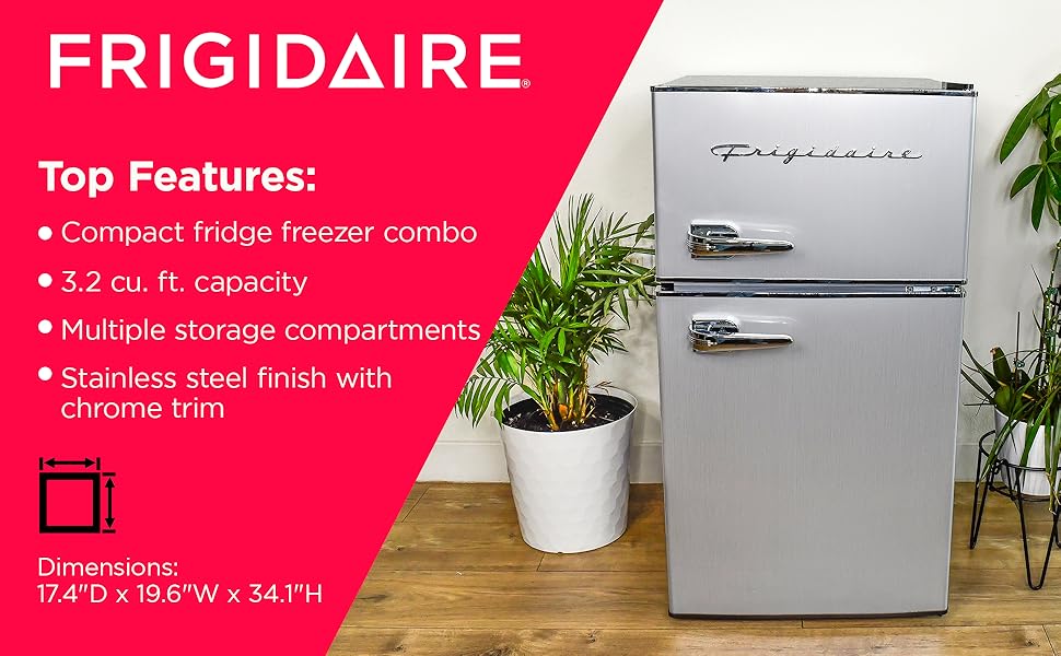 Frigidaire 3.2 cu ft 2 Door Fridge and Freezer