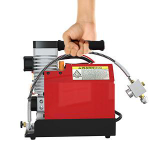 CS2 Portable PCP Air Compressor,4500Psi/30Mpa,Oil-Free,Powered by Car 12V DC or Home 110V AC with Adapter (Included),Paintball Tank Compressor with Extra Moisture-Oil Separator