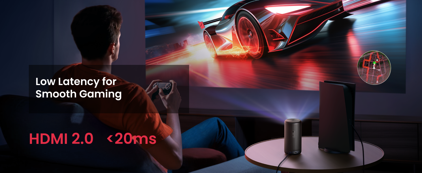 NEBULA Capsule 3 1080p Mini Projector,Smart 200 ANSI-Lumen Portable Projector with Official Google TV,Built-In Netflix,Dolby Digital,120-Inch Picture,Built-In Battery with 2.5 Hours of Playtime