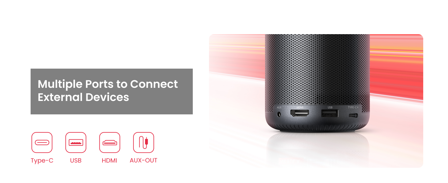 NEBULA Capsule 3 1080p Mini Projector,Smart 200 ANSI-Lumen Portable Projector with Official Google TV,Built-In Netflix,Dolby Digital,120-Inch Picture,Built-In Battery with 2.5 Hours of Playtime