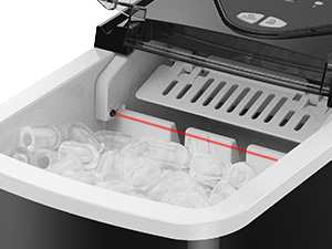 Smart Countertop Ice Maker,Compact Wi-Fi Ice Maker with App Control,9 Cubes in 6 Mins,26 lbs per Day