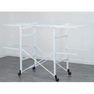 Foppapedretti Gulliver Falt drying rack,105 x 80 x 174 cm,wood,walnut