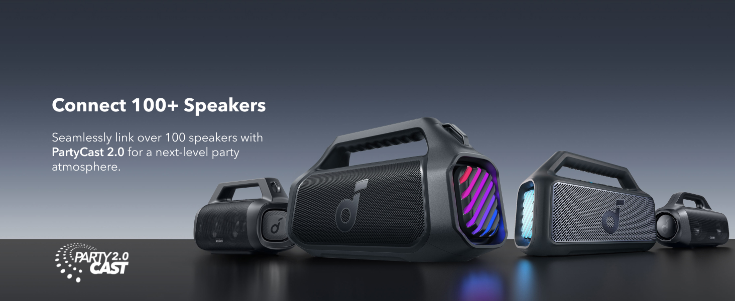 Anker Soundcore Boom 2 Plus Outdoor Speaker,Bluetooth Speaker with 140W,2+2 Channel,BassUp 2.0,20H,Fast Charge,IPX7 Waterproof,RGB Lights,USB-C,Power Bank,for Camping,Beach,Garden Anker Soundcore Boom 2 Plus Outdoor Speaker,Bluetooth Speaker with 140W,2+2 Channel,BassUp 2.0,20H,Fast Charge,IPX7 Waterproof,RGB Lights,USB-C,Power Bank,for Camping,Beach,Garden