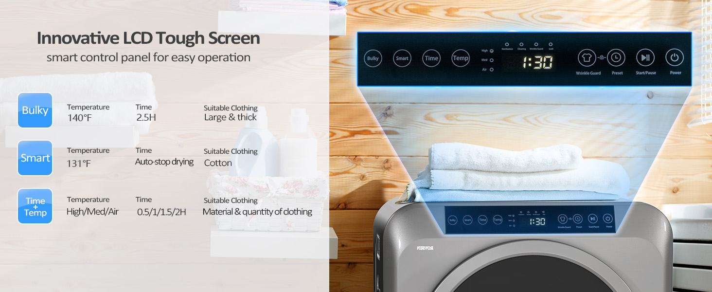 ROVSUN 13.2LB Portable Clothes Dryer,3.5 Cu.Ft Compact Dryer ROVSUN 13.2LB Portable Clothes Dryer,3.5 Cu.Ft Compact Dryer