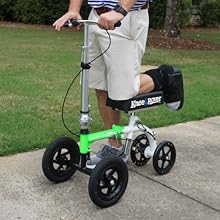Hybrid - Most Compact All Terrain Knee Scooter for Adults for Foot Surgery Heavy Duty Knee Walker for Broken Ankle Foot Injuries Recovery Leg Scooter Best Knee Crutch Alternative (Green)