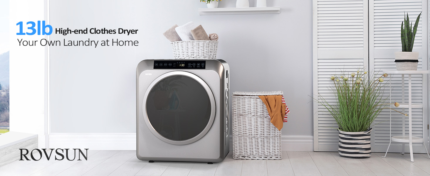 ROVSUN 13.2LB Portable Clothes Dryer,3.5 Cu.Ft Compact Dryer ROVSUN 13.2LB Portable Clothes Dryer,3.5 Cu.Ft Compact Dryer