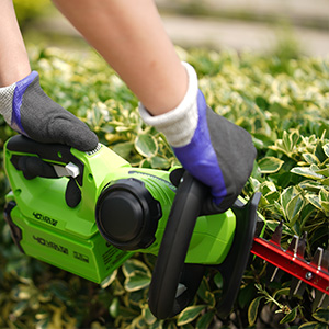 Greenworks G40HT61K2 Cordless Hedge Trimmer,61cm Dual Action Blades,Cuts up to 27mm Thick Branches and Stems,3000spm,40V 2Ah Battery & Charger,3 Year Guarantee