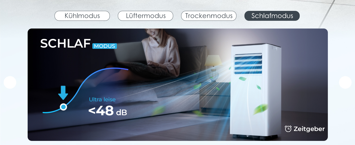 Mobile Air Conditioner with Exhaust Hose 7000 BTU 4-in-1 Mobile Air Conditioner Quiet Operation Digital Display + Remote Control Window Installation Set 24 Hour Timer for Rooms up to 20 m2