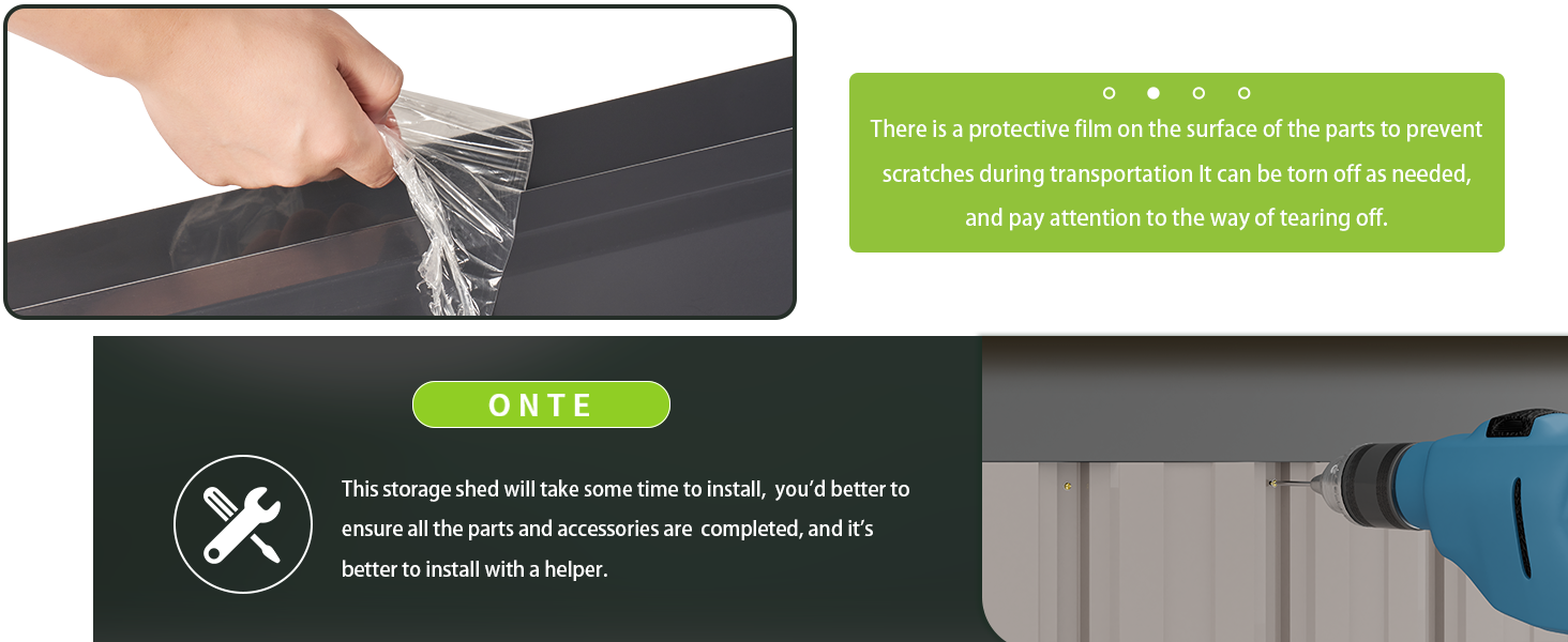 Aoxun 6.4x4 FT Outdoor Storage Shed for Tool,Garden