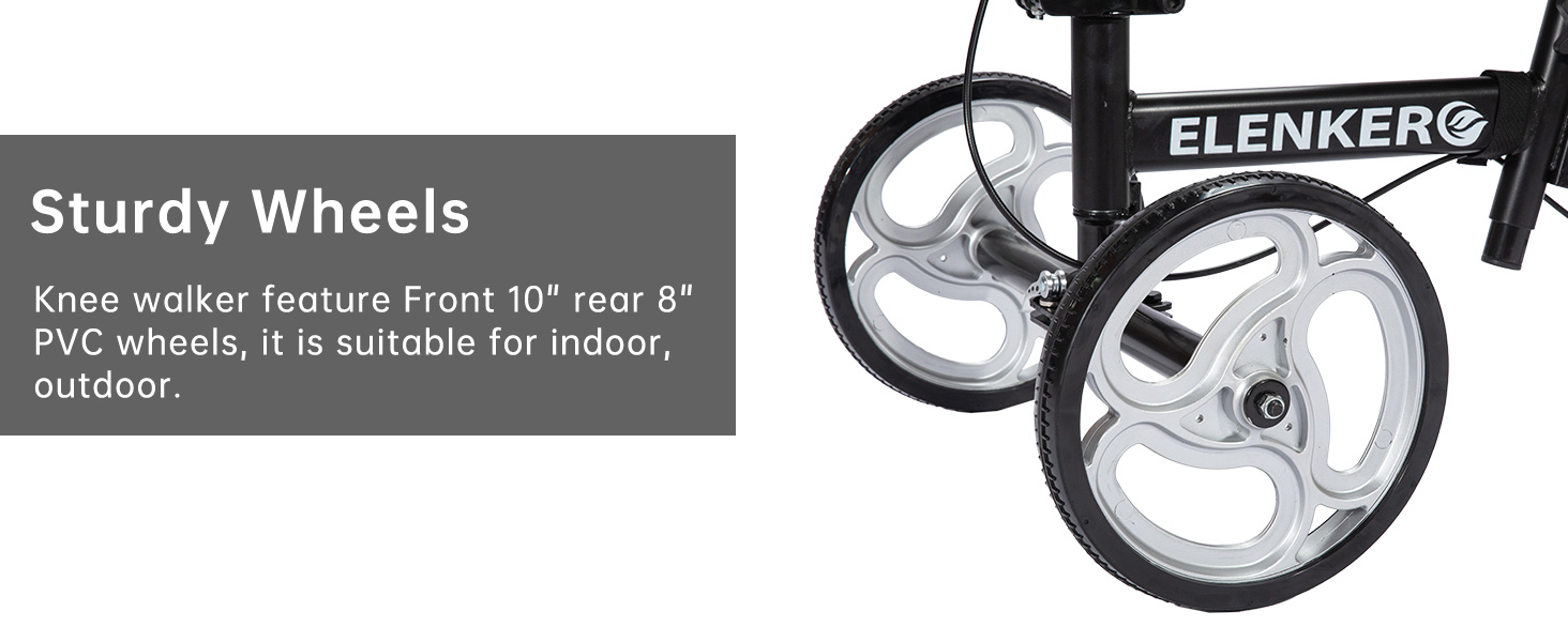 Elenker Knee Walker Steerable Medical Scooter Crutch Alternative