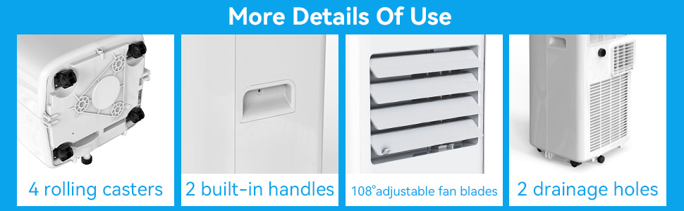 Coolblus 8500 BTU Portable Air Conditioners Up to 360 Sq. Ft