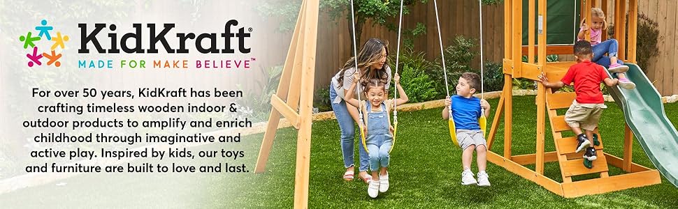 KidKraft Appleton Wooden Swing Set
