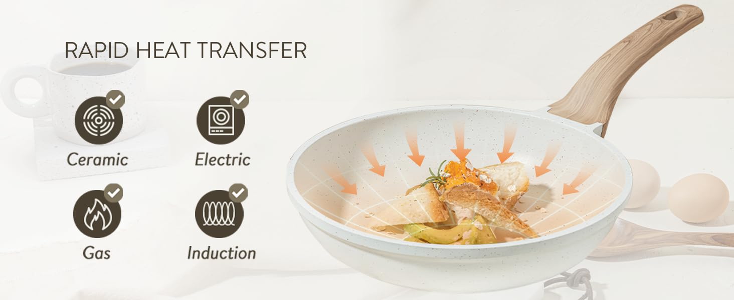 CAROTE 14 Pcs Pots and Pans Set,Nonstick Cookware Set