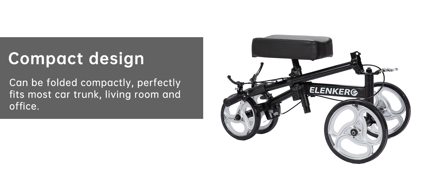 Elenker Knee Walker Steerable Medical Scooter Crutch Alternative