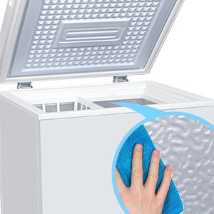 3.5 Cu.Ft Chest Freezer with a Removable Basket 7 Gears Adjustable Temperature Control(-18??F to -46??F),Deep Compact Freezer for Garage,Office,Basement,House,Kitchen,Shop,RVs-White