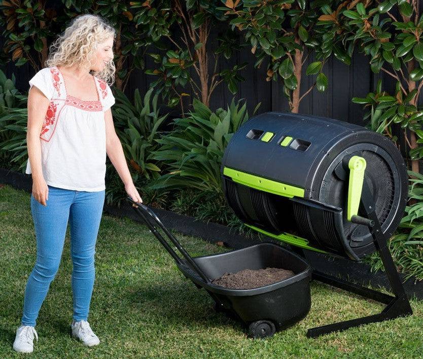 Maze 65-Gallon Compost Tumbler And Cart Combo