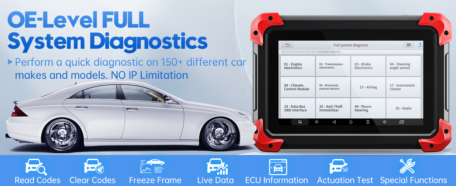 Bidirectional Scan Tool: 2024 Newest Automotive Scanner Diagnostic Tool with ECU Coding,Active Tests,All System Scan,36+ Resets,Crankshaft Relearn,Android 10,3-Year Updates