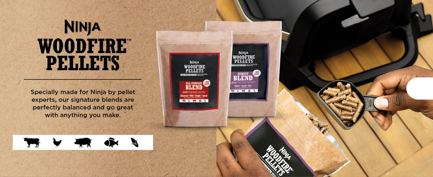 OG701 7-in-1 Outdoor Electric Grill & Smoker - Grill,BBQ,Air Fry,Bake,Roast,Dehydrate & Broil - Uses Woodfire Pellets - Portable & Weather Resistant