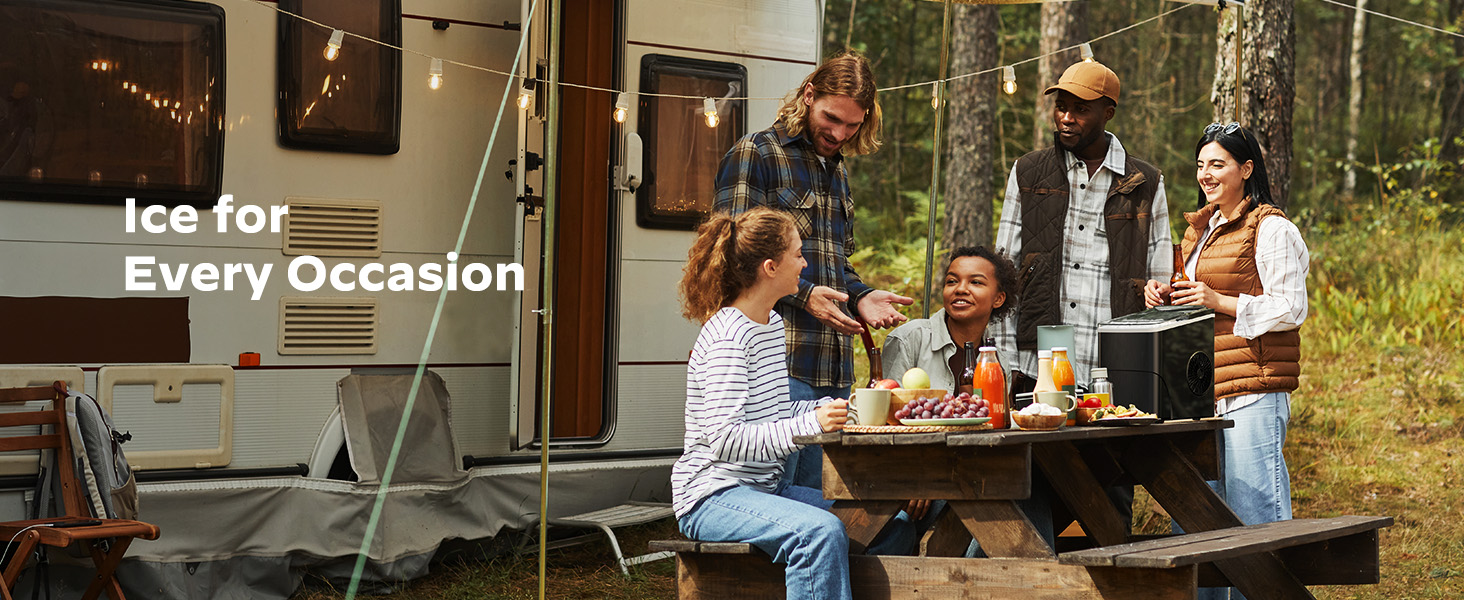 Smart Countertop Ice Maker,Compact Wi-Fi Ice Maker with App Control,9 Cubes in 6 Mins,26 lbs per Day