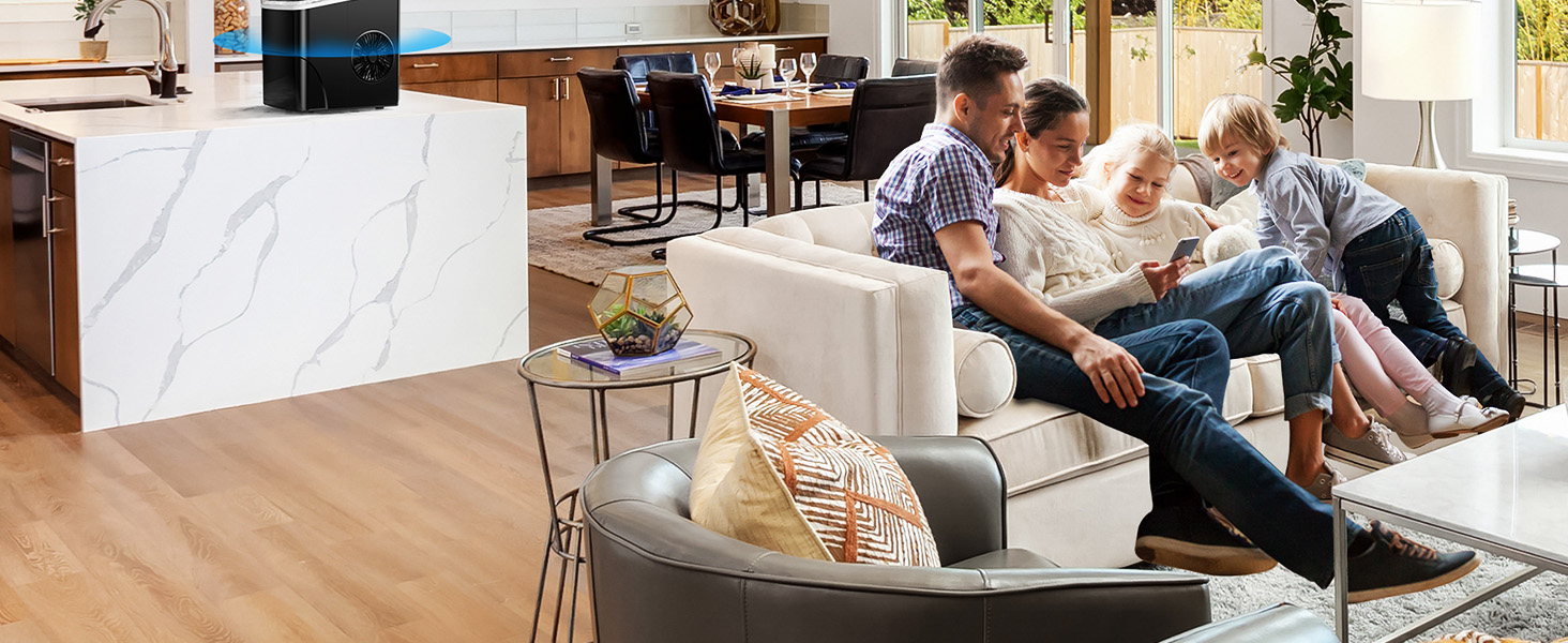 Smart Countertop Ice Maker,Compact Wi-Fi Ice Maker with App Control,9 Cubes in 6 Mins,26 lbs per Day