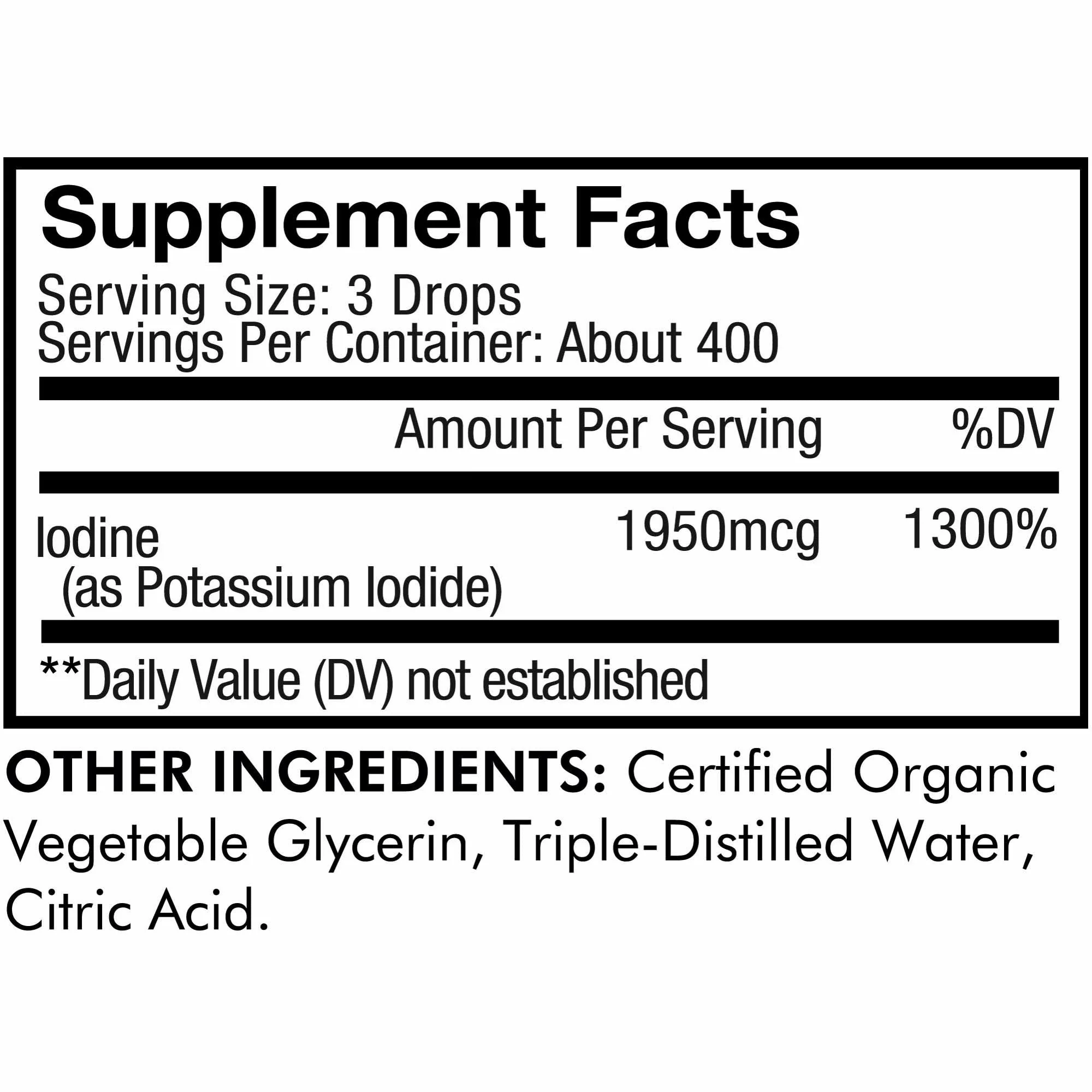 Liquid Iodine USDA Organic 2 fl oz by CodeAge - Kansas Nuitrition